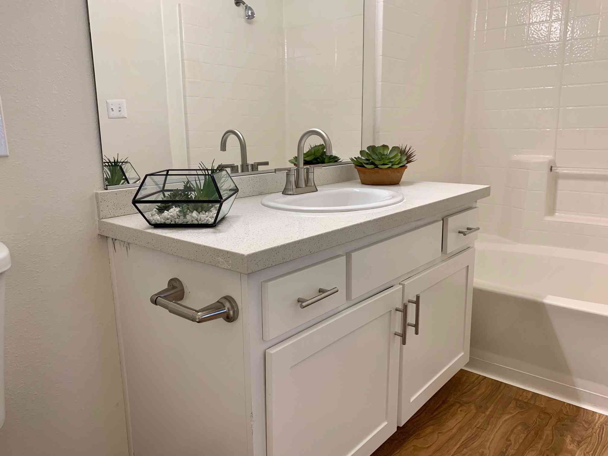 bathroom quartz countertop sink