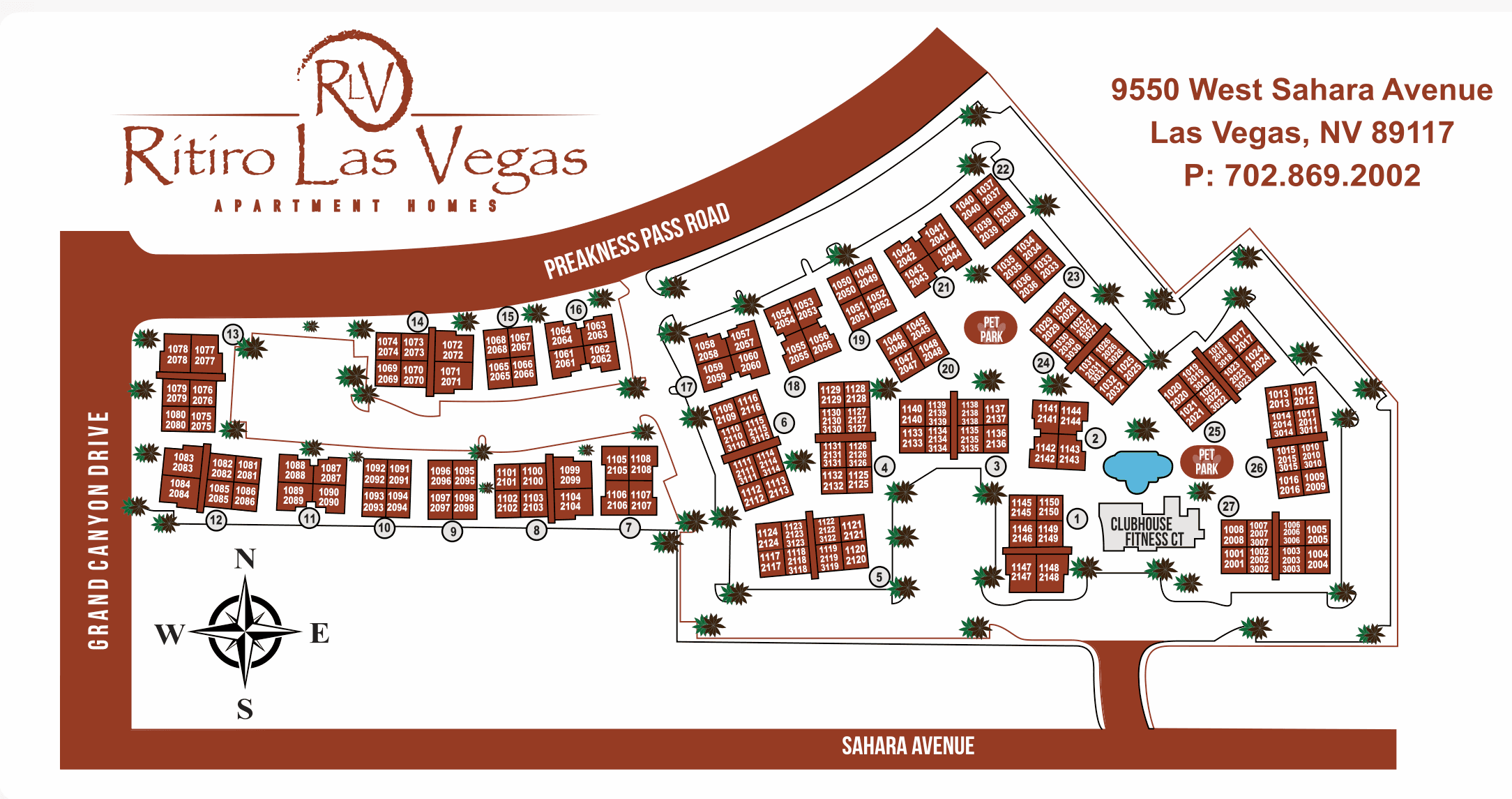 Ritiro Apartments Property Map
