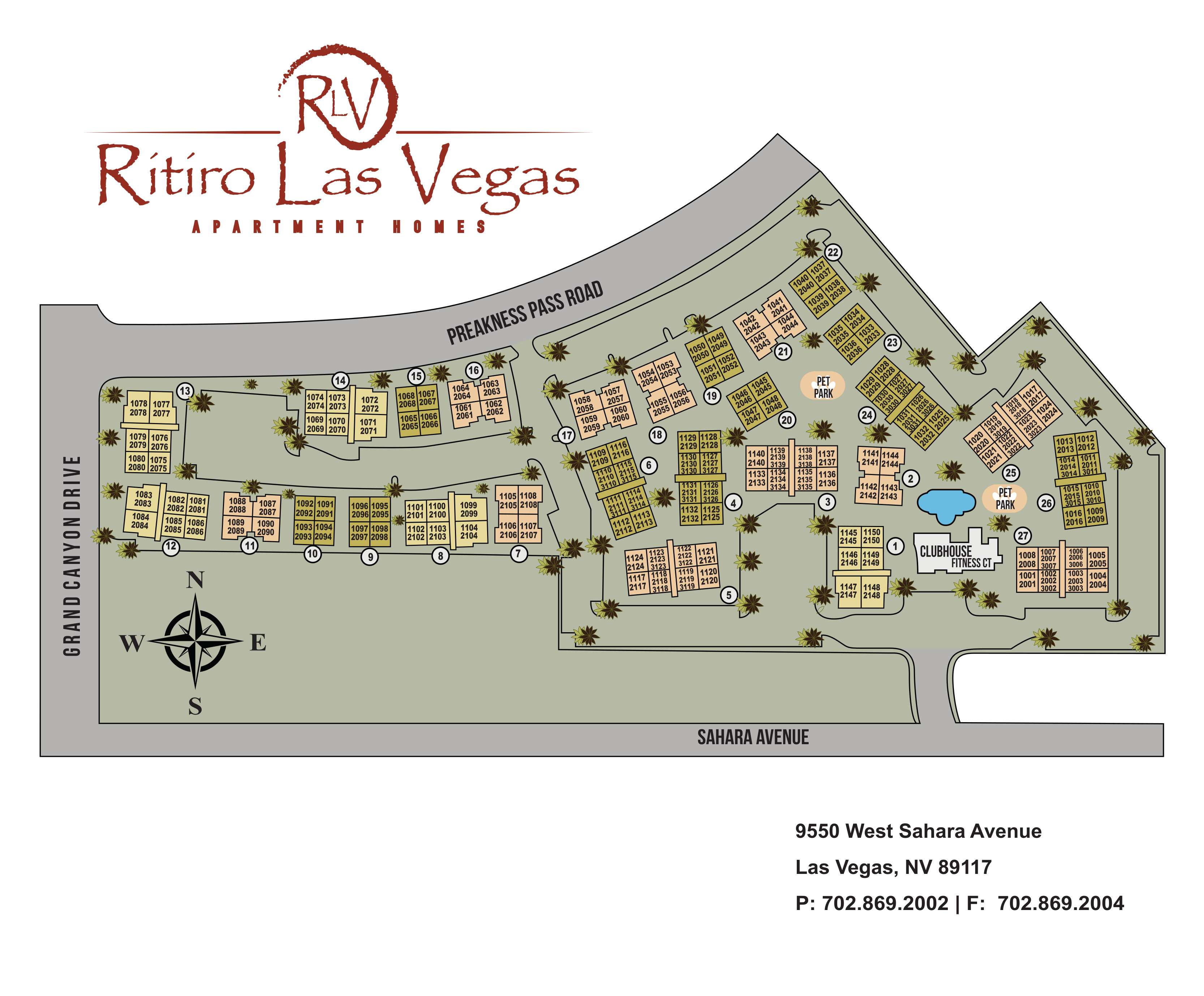 Ritiro Apartments Property Map